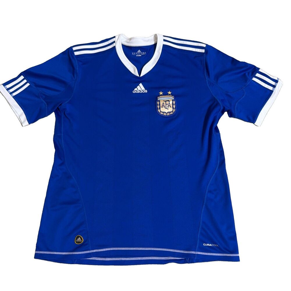 Adidas Argentina 2010 World Cup Away Jersey Climacool Blue Mens XL P47053